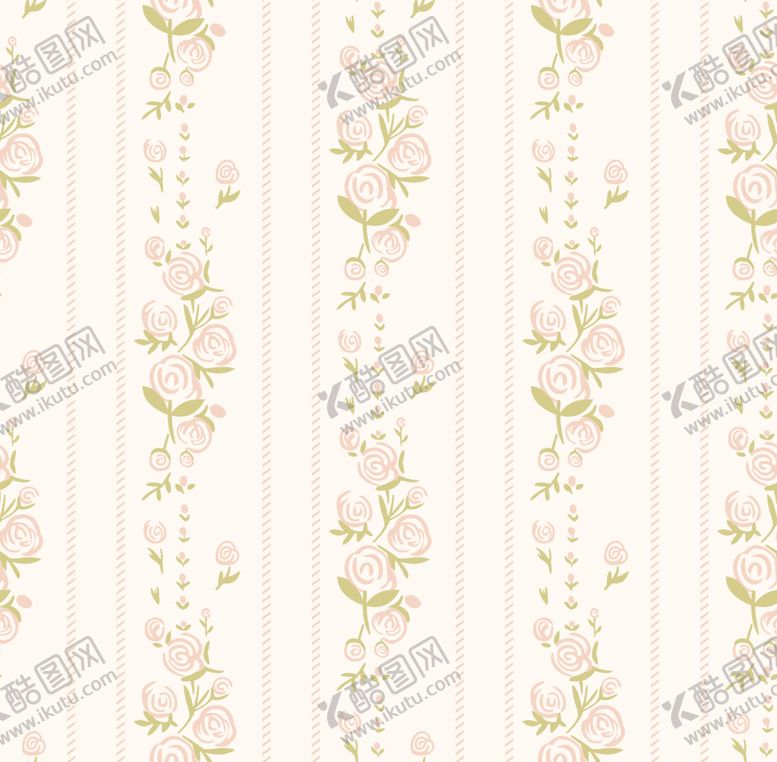 编号：46777304070155206524【酷图网】源文件下载-粉色花卉垂直条纹图案