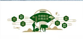 珍惜粮食文化墙