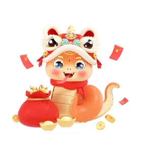 蛇年吉祥物插图