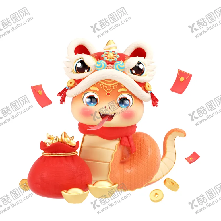 编号：48521701131736526078【酷图网】源文件下载-蛇年吉祥物插图