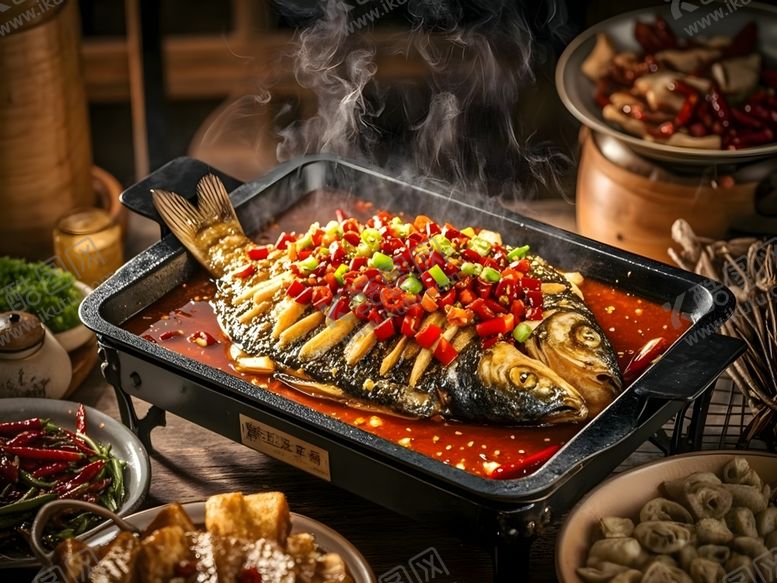 编号：72728709250009414553【酷图网】源文件下载-香辣烤鱼