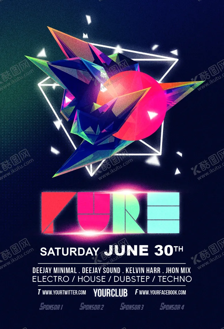 编号：96217209262303599996【酷图网】源文件下载-欧美时尚几何撞色海报