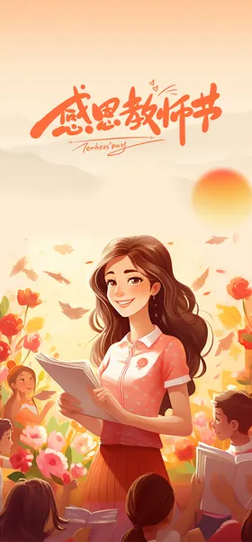 感恩教师节图片创意广告
