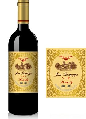 junshangya葡萄酒标标