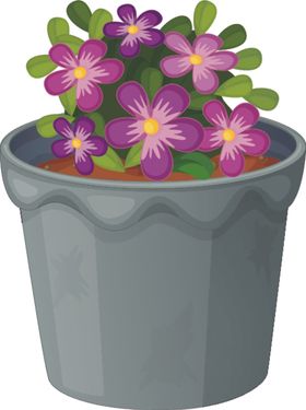 盆景盆栽绿色植物植物花卉AI矢量图