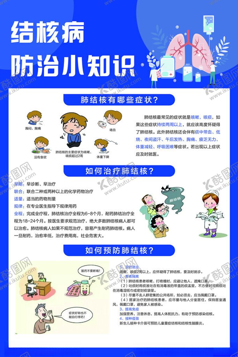 编号：41635111171123387090【酷图网】源文件下载-结核病防治小知识海报