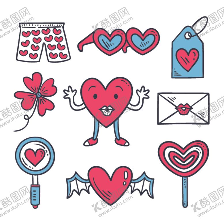 编号：64793109161007191243【酷图网】源文件下载-情人节元素