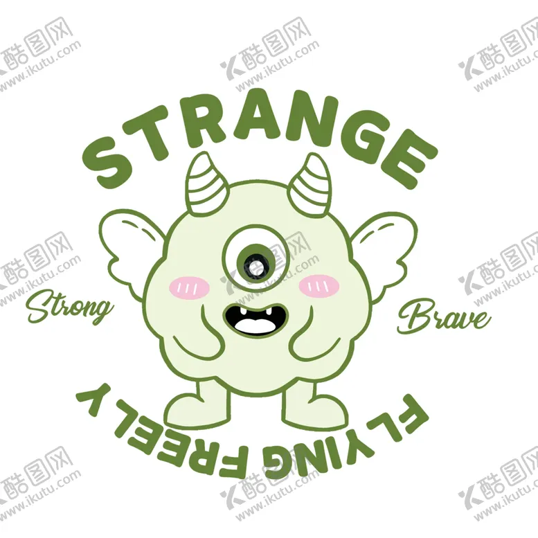编号：34151512160957052718【酷图网】源文件下载-卡通精灵怪兽印花图案