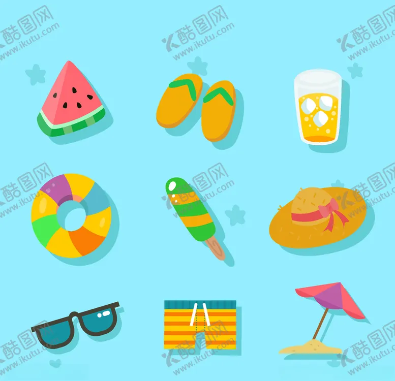 编号：44874106301334198253【酷图网】源文件下载-夏日元素