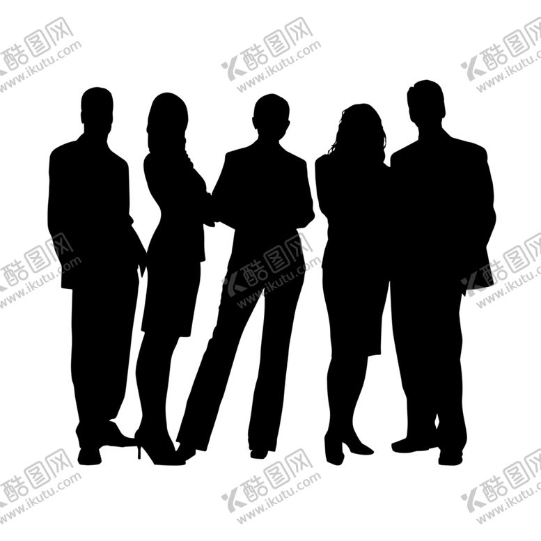 编号：73125910280129129298【酷图网】源文件下载-商务人物剪影