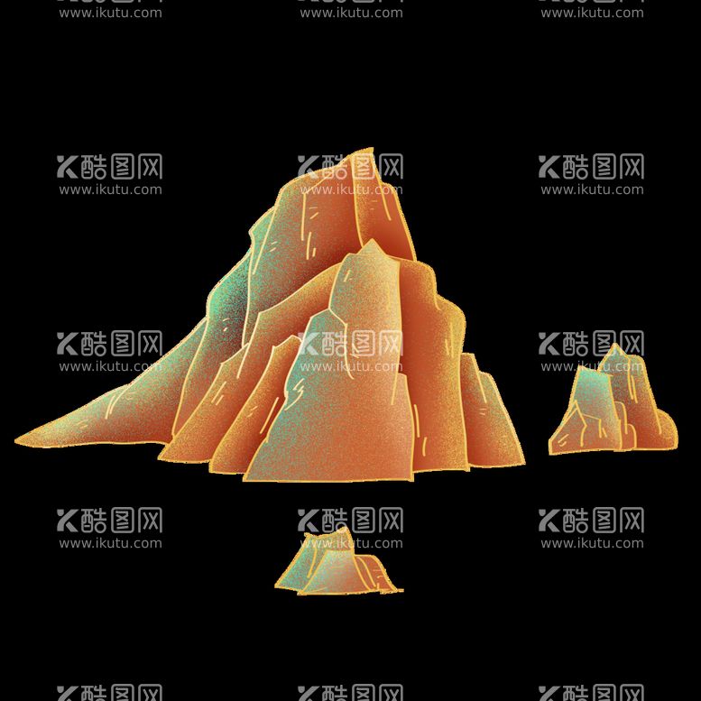 编号：65865611130545174385【酷图网】源文件下载- 国潮山水边框图片 