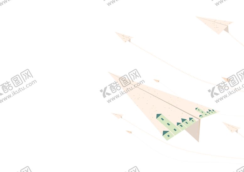 编号：48986309232254313954【酷图网】源文件下载-纸飞机童年插画卡通背景素材