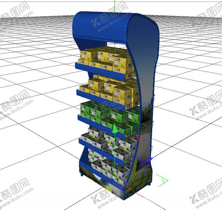 编号：42974801300542294234【酷图网】源文件下载-C4D模型货架