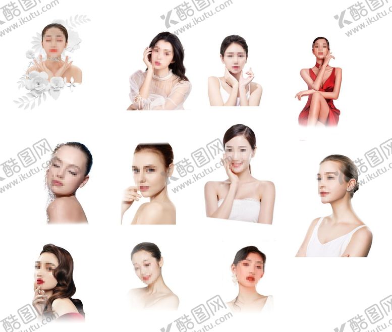 编号：76116602030229058618【酷图网】源文件下载-美容人物透明底抠图