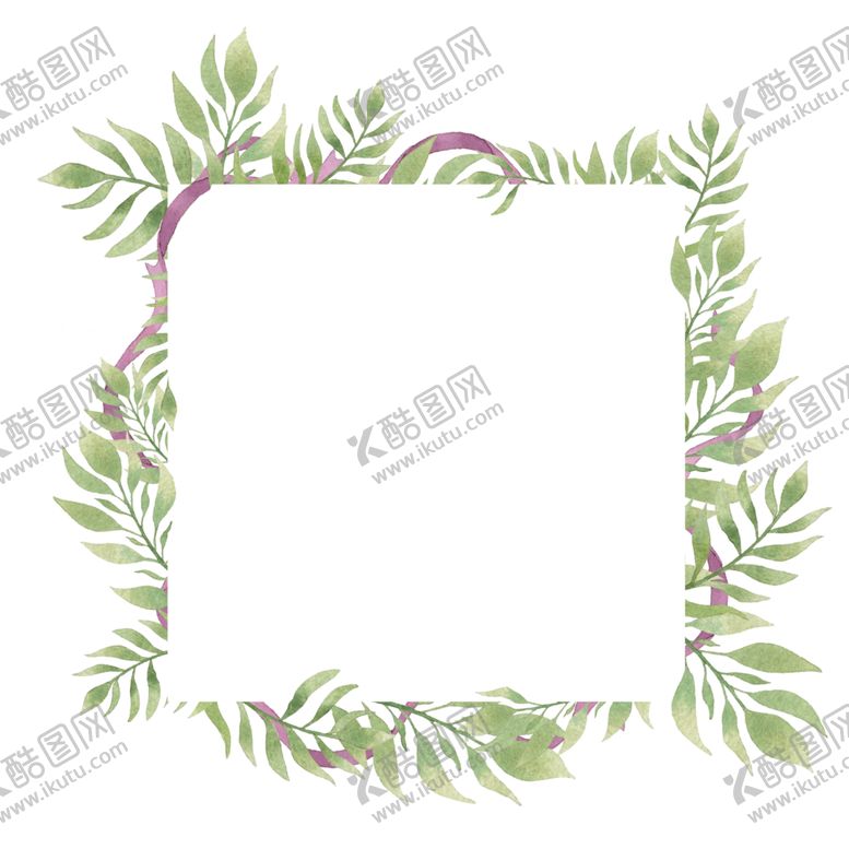 编号：75845709222305159128【酷图网】源文件下载-手绘植物花环