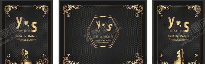 编号：45692110240945022632【酷图网】源文件下载-婚庆黑色系