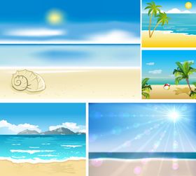 夏日海滩风景拼图