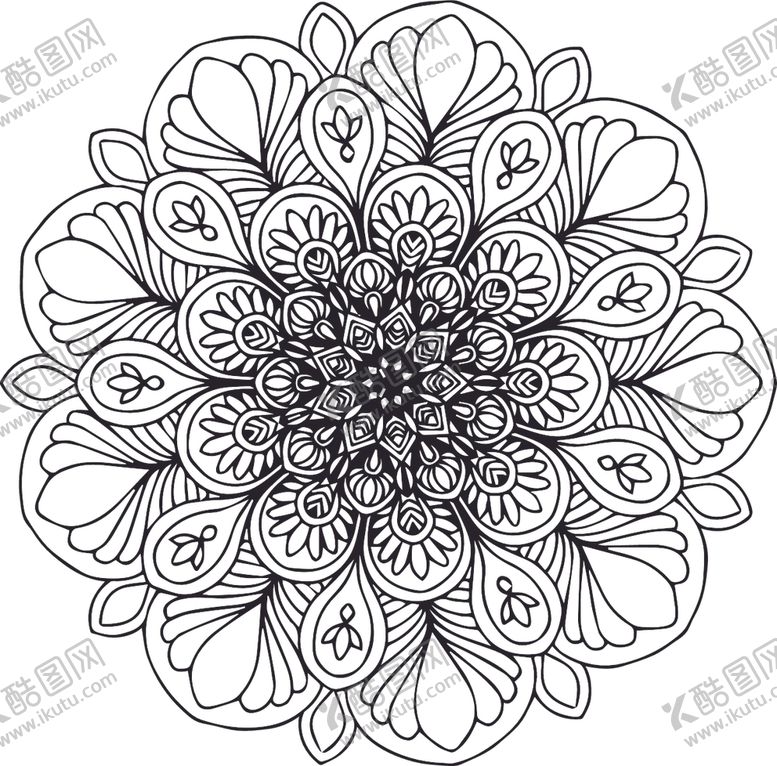 编号：95230010040230068510【酷图网】源文件下载-曼陀罗花纹