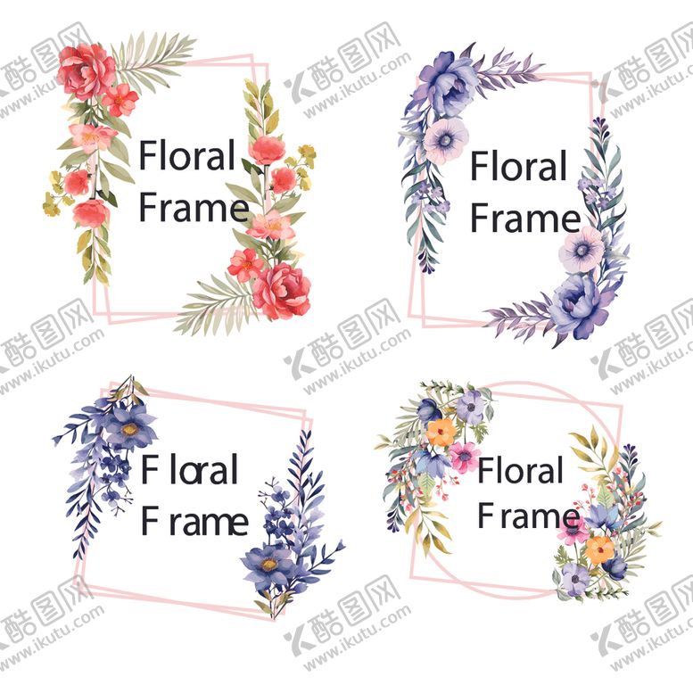编号：27046311242304376216【酷图网】源文件下载-水彩花卉边框