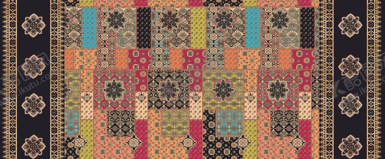 编号：28815309211800094418【酷图网】源文件下载-多彩几何图案民族风织物