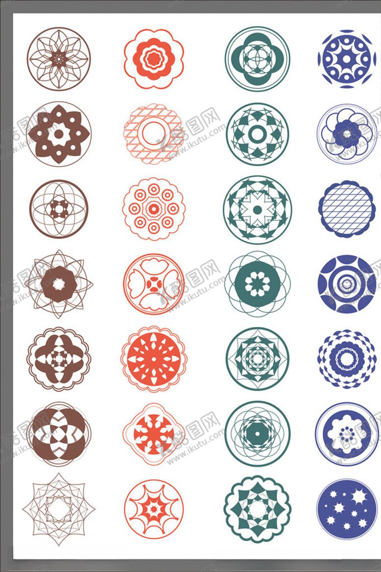 编号：76141009181641392120【酷图网】源文件下载-圆形花纹圆形边框古典边框