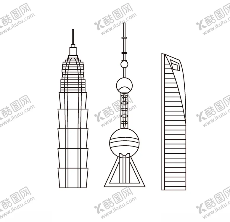 编号：22557210081459278503【酷图网】源文件下载-上海地标手绘
