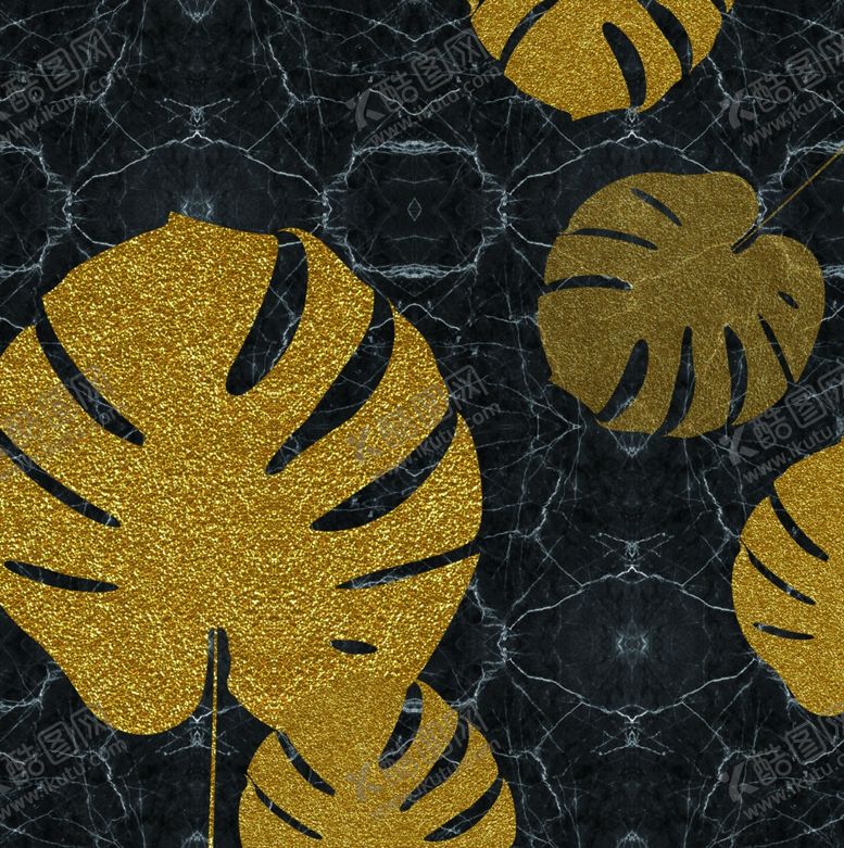 编号：98693209200651586441【酷图网】源文件下载-金色叶子方正装饰画