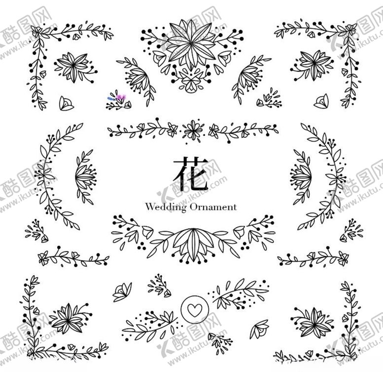 编号：97260610061151465042【酷图网】源文件下载-线条花