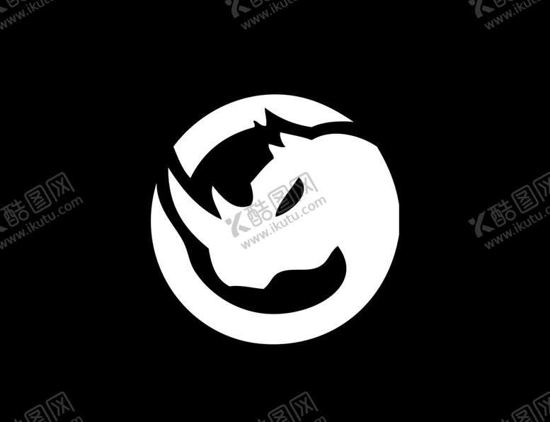 编号：63744506181007558324【酷图网】源文件下载-犀牛牛头标志角LOGO