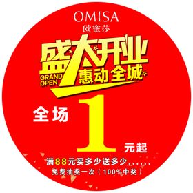 盛大开业地贴
