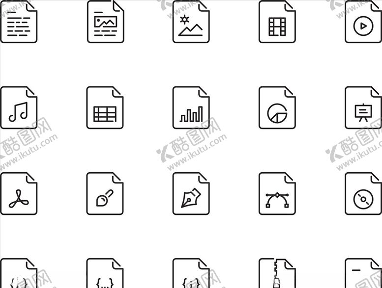 编号：56296310062226294904【酷图网】源文件下载-线性办公图标