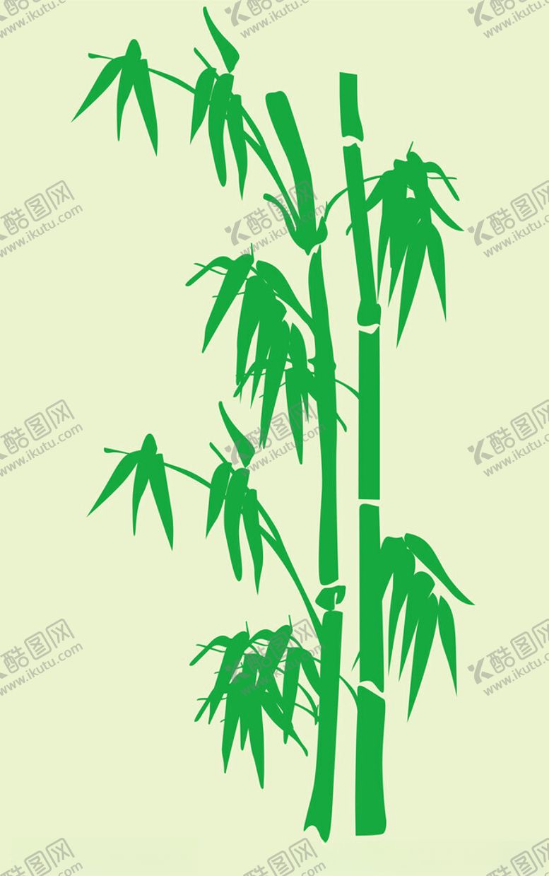 编号：71677502282305324465【酷图网】源文件下载-竹子矢量手绘线条剪影