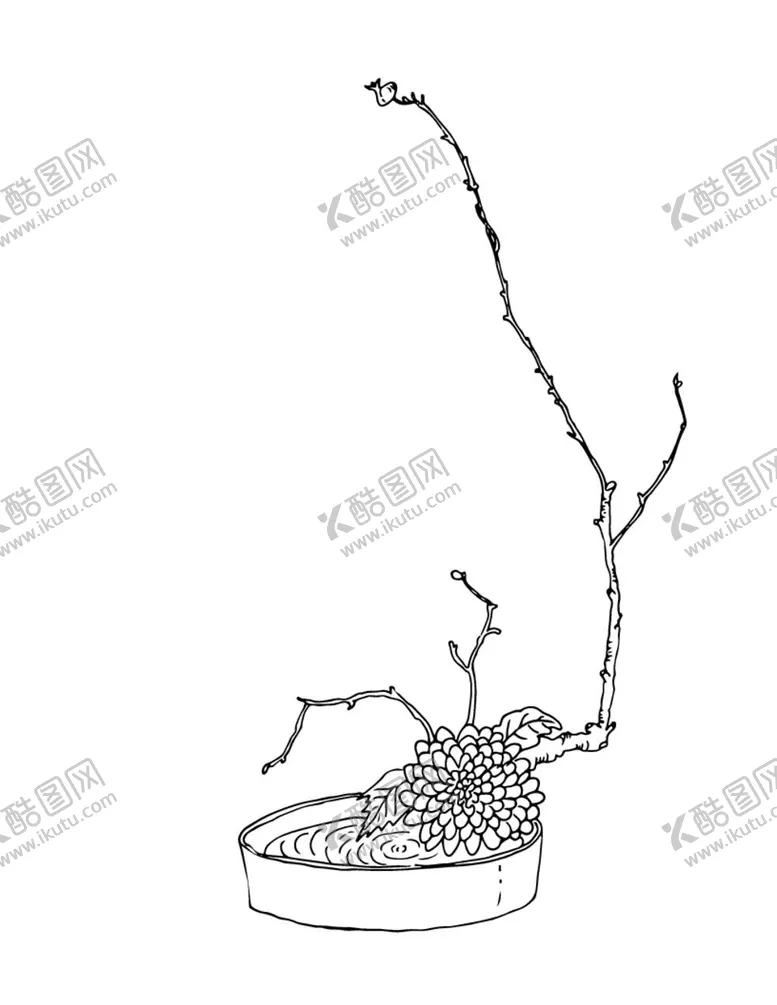 编号：20055310221656453914【酷图网】源文件下载-手绘插花矢量素材