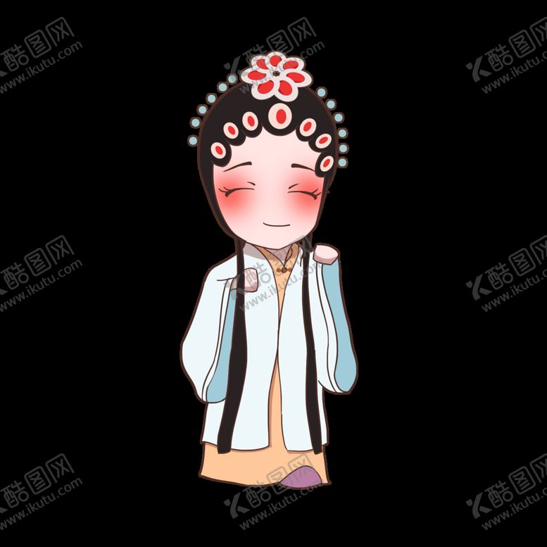 编号：15964809261844559637【酷图网】源文件下载-黄梅戏戏曲人物插画