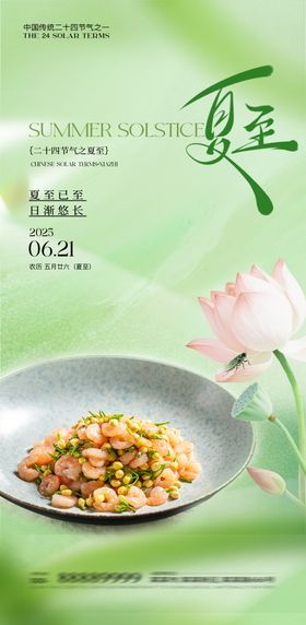 夏至海报酒店餐饮菜品宣传二十四节气