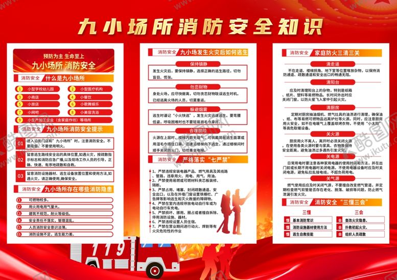 编号：81694201252147122427【酷图网】源文件下载-消防安全知识折页