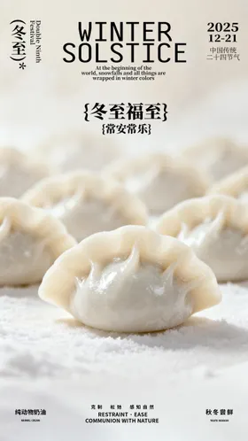 冬至饺子创意海报