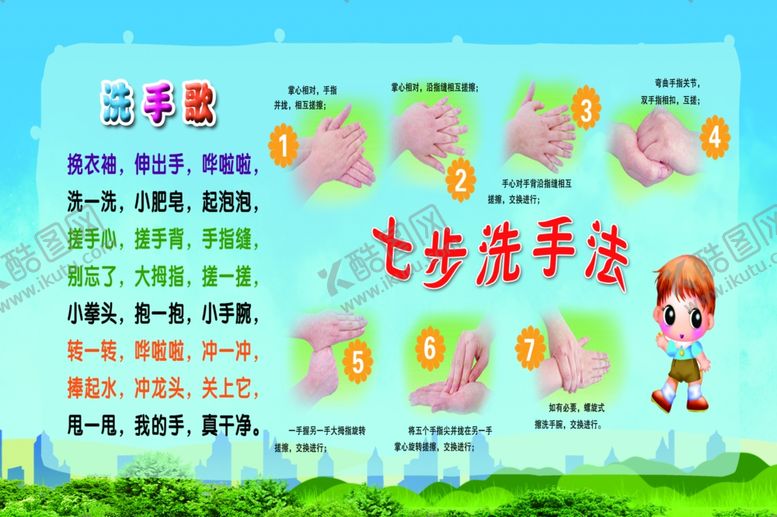 编号：69162610030438186423【酷图网】源文件下载-七步洗手法