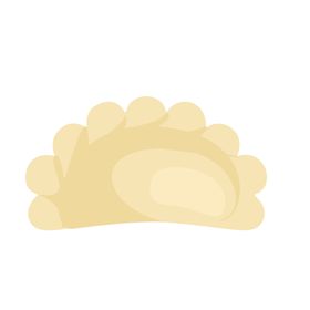 手绘饺子素材