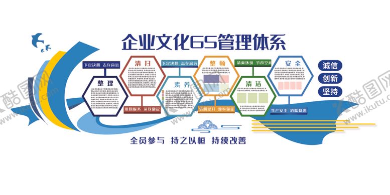 编号：64527912211407462464【酷图网】源文件下载-企业6s文化墙设计
