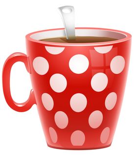 红色喜庆的咖啡杯