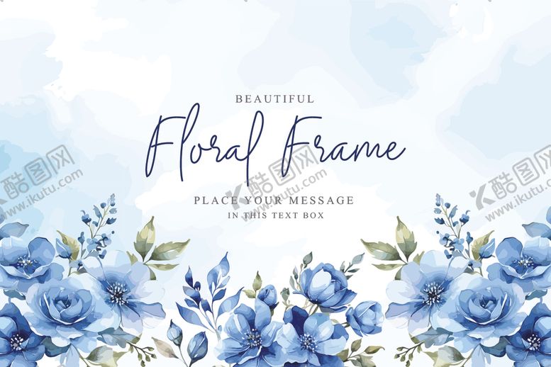 编号：82688510091846434433【酷图网】源文件下载-蓝色花卉背景