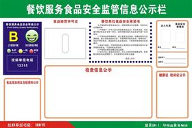 食品安全监管信息公示栏流通