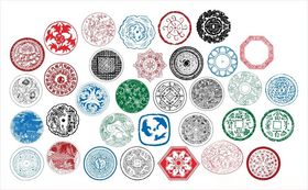 青花瓷花纹传统花纹古典花边