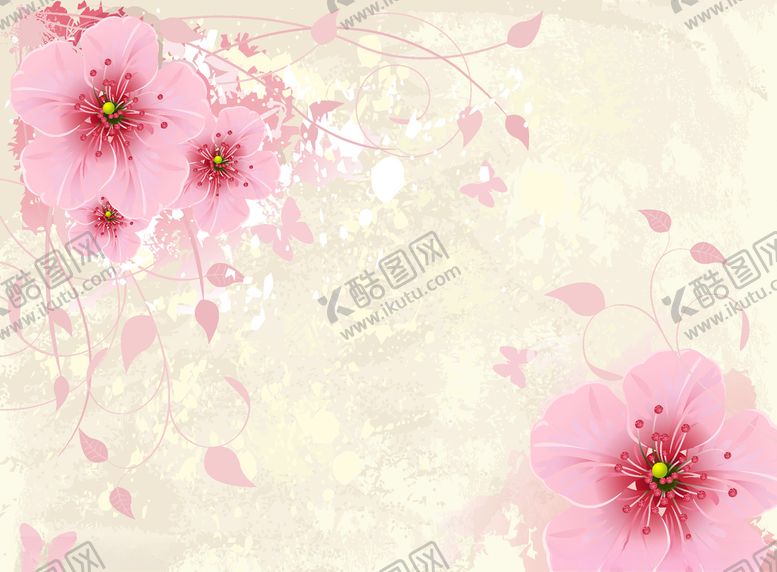 编号：10822905141932594511【酷图网】源文件下载-牡丹花梅花背景墙壁纸礼品袋印花
