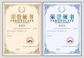 荣誉证书培训模板底纹公司