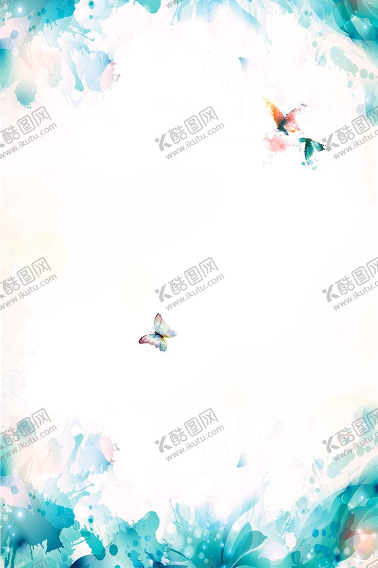 编号：92264505050022171671【酷图网】源文件下载-春季水彩背景