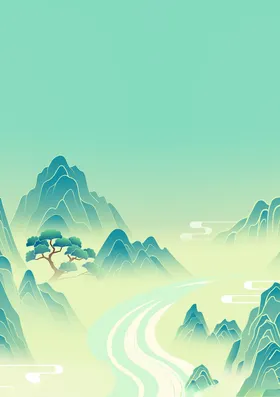 国潮中古风山水园林