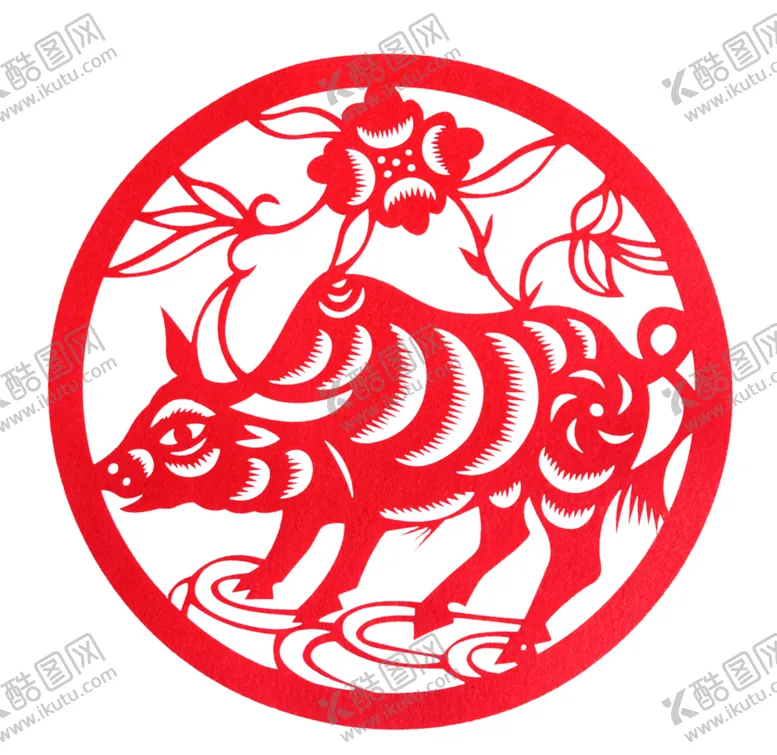 编号：51466104200403361396【酷图网】源文件下载-牛年剪纸