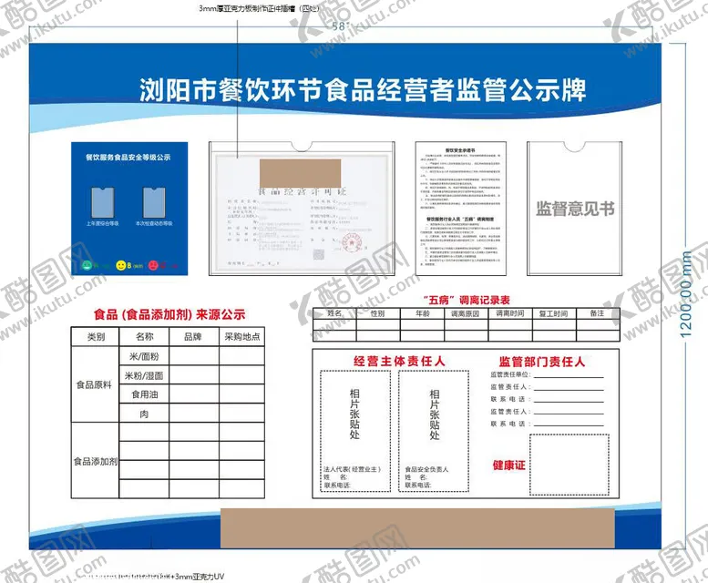 编号：10673002261120188013【酷图网】源文件下载-经营者监管公示牌